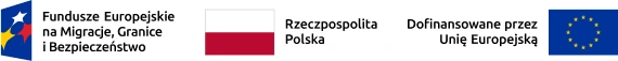 Baner z logotypami Unii Europejskiej i flagą Polski